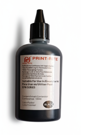 PRINT-RITE Premium Black Ink Refill for Ink Supply Systems - 100ml