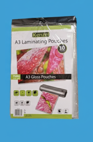 Kenzel A3 75 Micron Gloss Laminating Pouches (10 Pack)